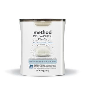 Method dishwasher packs - free + clear, 30 ct