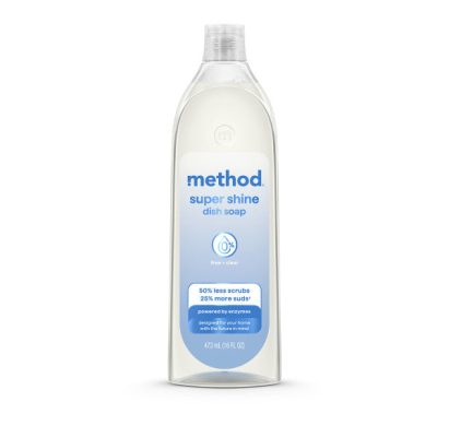 Method super shine liquid dish soap - free + clear, 16 fl oz